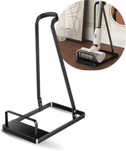 Universele Stofzuiger Standaard – Zwart Staal – Voor Steelstofzuiger & Kruimeldief – Vrijstaand Docking Station – Ruimtebesparende Stofzuigerhouder / Staander - Zonder Boren — thumbnail 1