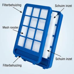 3x Filter geschikt voor Philips Powerpro\/Marathon Ultimate met schuim inzet — thumbnail 3