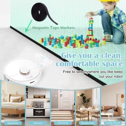 Magnetische-Grensstrips-voor-Robotstofzuiger-2-Meter-Virtuele-Muur-Zwart-Universele-Afbakeningsstrip-voor-o.a.-Xiaomi-Roborock-Neato-Eufy-Eenvoudig-op-Maat-te-Knippen — thumbnail 2