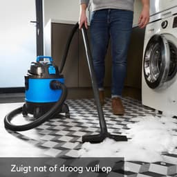 Aurixi® Bouwstofzuiger Zonder Zak - Alleszuiger Met Accessoires - Stofzuiger - Blauw - 33cm 34cm x 45cm — thumbnail 2