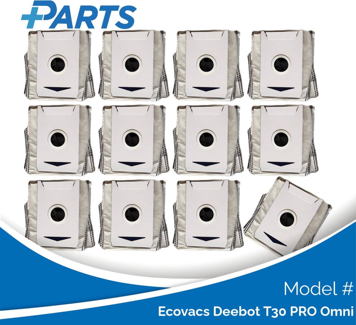 Ecovacs Deebot T30 PRO Omni Stofzakken (12 Stuks, Plus.Parts® alternatief voor DDB030031) — afbeelding 1