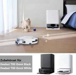 Accessoires Geschikt voor Ecovacs Deebot T80 omni, JKOISL 1*hoofdborstel 6*stofzakken 4*zijborstels 2*filters 2*mopdoekjes, reserveonderdelen robotstofzuiger accessoireset — thumbnail 3