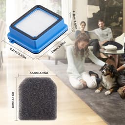 6 stuks Filter set Geschikt voor AEG QX6 QX7 QX8-2 Motor & HEPA Filter ASKW1 Onderdelen Vervanging Accessoires wasbaar — thumbnail 2