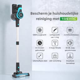 Grenintol Steelstofzuiger – Steelstofzuiger Draadloos – 50,000Pa / 300W Touchscreen en Anti – Klit Borstel – Draadloze Stofzuiger – Stofzuiger Draadloos 2200mAh Accu – 1,5L Stofbak - Geschikt Voor Tapijt, Harde Vloeren en Dierenhaar — thumbnail 3