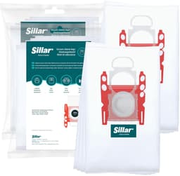 Sillar Stofzuigerzakken synthetisch - anti-allergeen - 4 filterlagen - vervanging voor BBZ41FGALL/ 17000940 /17003048 - geschikt voor stofzuigers Bosch GL20 GL30 GL45 Serie 2 4 6 8 Compaxx, Siemens - 8 stuks — thumbnail 1
