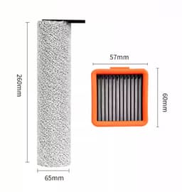 Rolborstel & filter - geschikt voor UWANT D100 - D100 PRO - V8 - V10 - V20 - D5 - D5 PRO - A60 - A100 - voor robotstofzuiger - 5 stuks — thumbnail 2