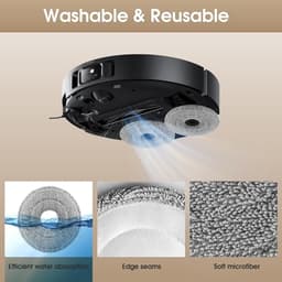 10 stuks microvezel reinigingsdoeken voor Dreame L10s Ultra Gen 2/Gen 3, L10s Pro Ultra Heat, L20 Ultra, X40, X50 Ultra, Mova E30 Ultra, P50 Pro Ultra en Xiaomi X10+/X20+ stofzuigerrobots, vervangende mop pads, wasbaar en herbruikbaar — thumbnail 4