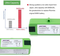 14.8V 6400mAh Batterij voor iRobot Roomba — thumbnail 3