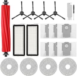Vervangende Accessoireset voor Roborock Qrevo S, Qrevo Pro en Qrevo Plus Robotstofzuiger - 1 Hoofdborstel, 4 Zijborstels, 2 HEPA-Filters, 4 Dweilpads, 6 Stofzakken en Reinigingsborstel — thumbnail 1