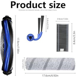 PromoHome 18-delige accessoireset voor Ecovacs Deebot X11 Omnicyclone, X11 PRO OMNI en X9 PRO OMNI stofzuiger - hoofdborstels, dweilrollen, HEPA-filters en zijborstels — thumbnail 4