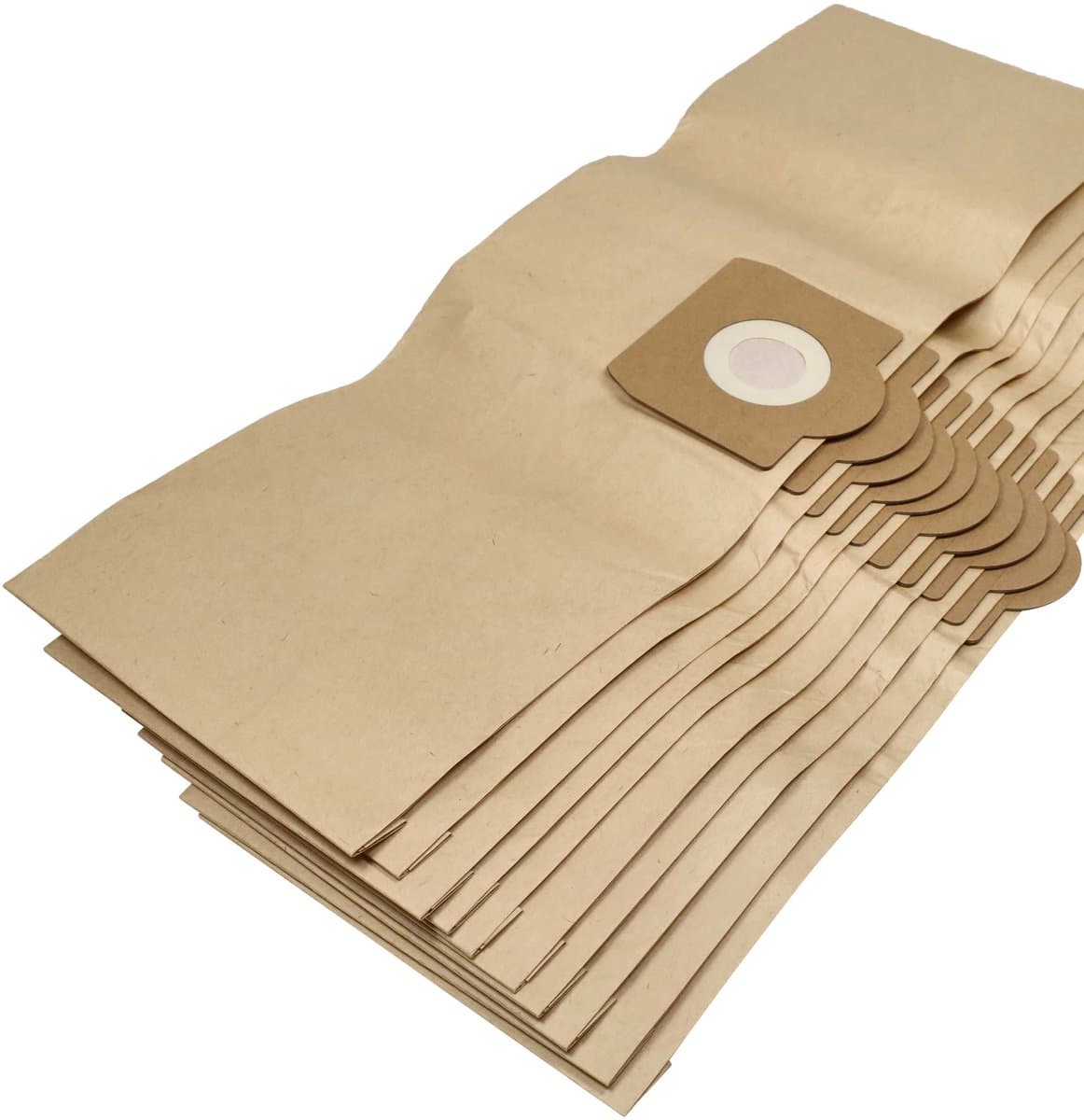 vhbw 10 stuks stofzakken, compatibel met de ShopVac 7402 B-stofzuiger – inhoud 20 l, afmetingen 34 cm x 23,7 cm, bruin — afbeelding 1