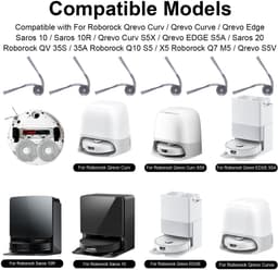 Dailygoods- Zijborstels - Compatibel met Roborock Q Revo Curv/Edge - Vervangbare borstels - Efficiënte reiniging - Hoogwaardige kwaliteit - Eenvoudige installatie - Stofzuigerborstels — thumbnail 4
