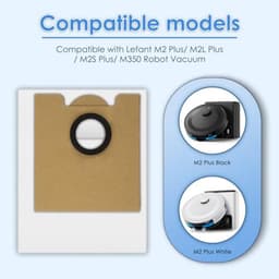 9 Stofzuigerzakken Compatibel met Lefant M2 Plus / M2L Plus / M2S Plus / M350 Robotstofzuiger - Wegwerpzakken — thumbnail 2