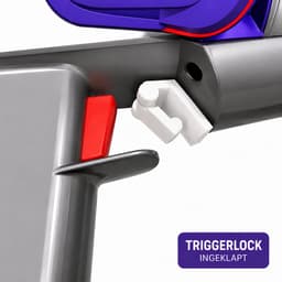 Trigger lock geschikt voor Dyson V10 - Triggervergrendeling en aan/uit knop houder voor steelstofzuiger - Wit — thumbnail 4