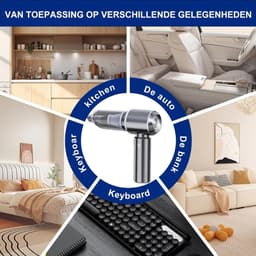 Draadloze handstofzuiger voor in de auto, krachtige cyclonische zuigkracht van 22000 Pa, borstelloze motor, mini draadloze handstofzuiger op accu, draagbaar, oplaadbaar, lichtgewicht — thumbnail 5