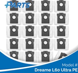 Dreame L60 Ultra PE Stofzakken (20 Stuks, Plus.Parts® alternatief voor RDB8) — thumbnail 1