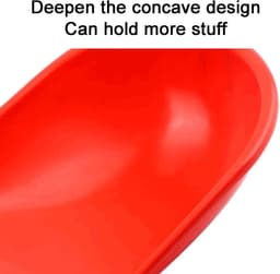 Stofblik Bureau - Handpan Stoffer - Tafel Opruimen - Kam Fijn Vuil - 35x19x6cm - Rood Wit — thumbnail 4