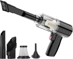Draagbare Auto Stofzuiger - Mini Kruimelzuiger - Auto Interieur Reinigen - Snoerloos Gemak - 500 Gram Capaciteit - Zwart — thumbnail 2