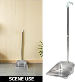 Stofblik met steel - Afvalblik - Efficiënt schoonmaken - Roestvrij staal - 80 cm - Willekeurig — thumbnail 5