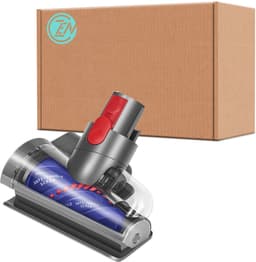 ZENC® Anti Klit Borstel Geschikt Voor Dyson Steelstofzuiger V15, V11, V10, V8 & V7 - Mini Turbo Zuigmond - Matrasborstel - Opzetstuk - Stofzuigermondstuk - Mondstuk - Stofzuigeraccessoires - Grijs — thumbnail 4