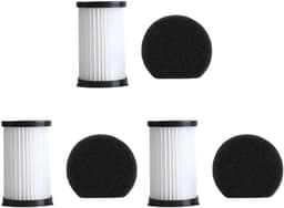 Verpakking van 6 stuks - 3 sets - Elke set bevat 1 filterpatroon en 1 filterwatten - Voor MOOSOO D600/D601 - Voor Akitas AK585K V8 stofzuiger -filter die wasbaar en herbruikbaar — thumbnail 1
