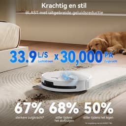 ECOVACS DEEBOT T90 OMNI – Robotstofzuiger met dweilfunctie– 30.000 Pa – OZMO roller dweil –TruEdge 3.0 randreiniging –ZeroTangle 4.0 Anti-tangle –OMNI 2.0 station Zelfreinigend–AIVI 3D obstakelvermijding– Voor harde vloeren & tapijt–Wit–T80 Upgrade — thumbnail 4