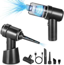 Sander Shop Draadloze Handstofzuiger, 3-in-1 Elektrische Persluchtstofzuiger, Oplaadbare Mini-stofzuiger, Stofzuiger Voor Huisdierenhaar en Autoreiniging (Zilver Zwart) — thumbnail 2