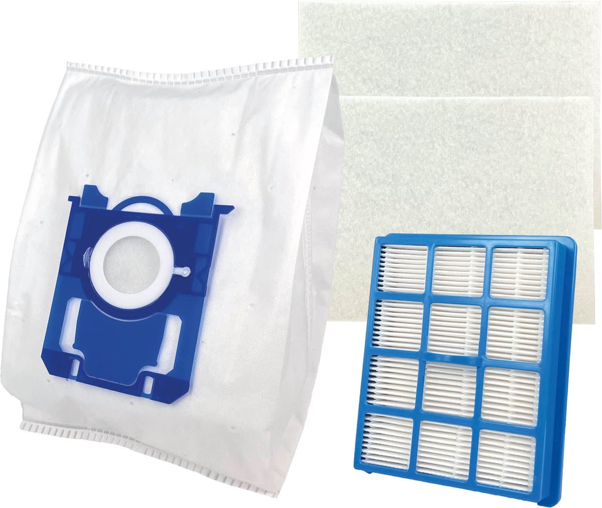 20 PARTS4® Stofzuigerzakken + HEPA & motorfilters geschikt voor Philips Performer Active | Complete set met 20 stofzuigerzakken, HEPA H12 filter en 2 motorfilters — afbeelding 1