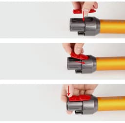 PROKING Clip Geschikt voor Dyson V7 - V8 - V10 - V11 - V15 – Rode verbindingsknop met veer – Schakelaar - Steel stofzuiger connector knop - Cleaner head - Wand tool - Bevestigingsclip – Extra sterk - 1 stuks — thumbnail 3