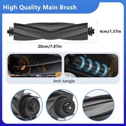 22 stuks accessoires geschikt voor Dreame X40 Ultra/L40 Ultra /X40 Master robotstofzuiger - Onderdelen - 1 rolborstel - 4 zijborstels - 5 actieve koolstofzakken - 4 actieve koolstoffilters - 6 reinigingsdoekjes - Onderhoudsset — thumbnail 2