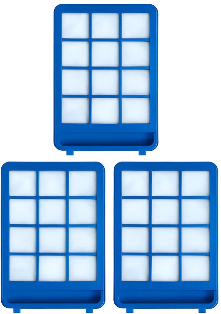 3x Filter geschikt voor Philips Powerpro\/Marathon Ultimate met schuim inzet — afbeelding 1