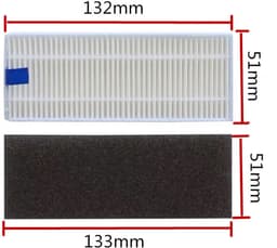 Geschikt voor de accessoires X95 en X90 voor de -360 robotstofzuiger: dweildoek, filter, filterpatroon, zijborstel en hoofdborstel. — thumbnail 2