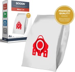 SQOON® Stofzuigerzakken Geschikt voor Miele FJM Series – Vervangt Model 9917710 – High Filtration voor Optimale Stofopname en Hygiëne - (SQ02) - 4 Stuks — thumbnail 1