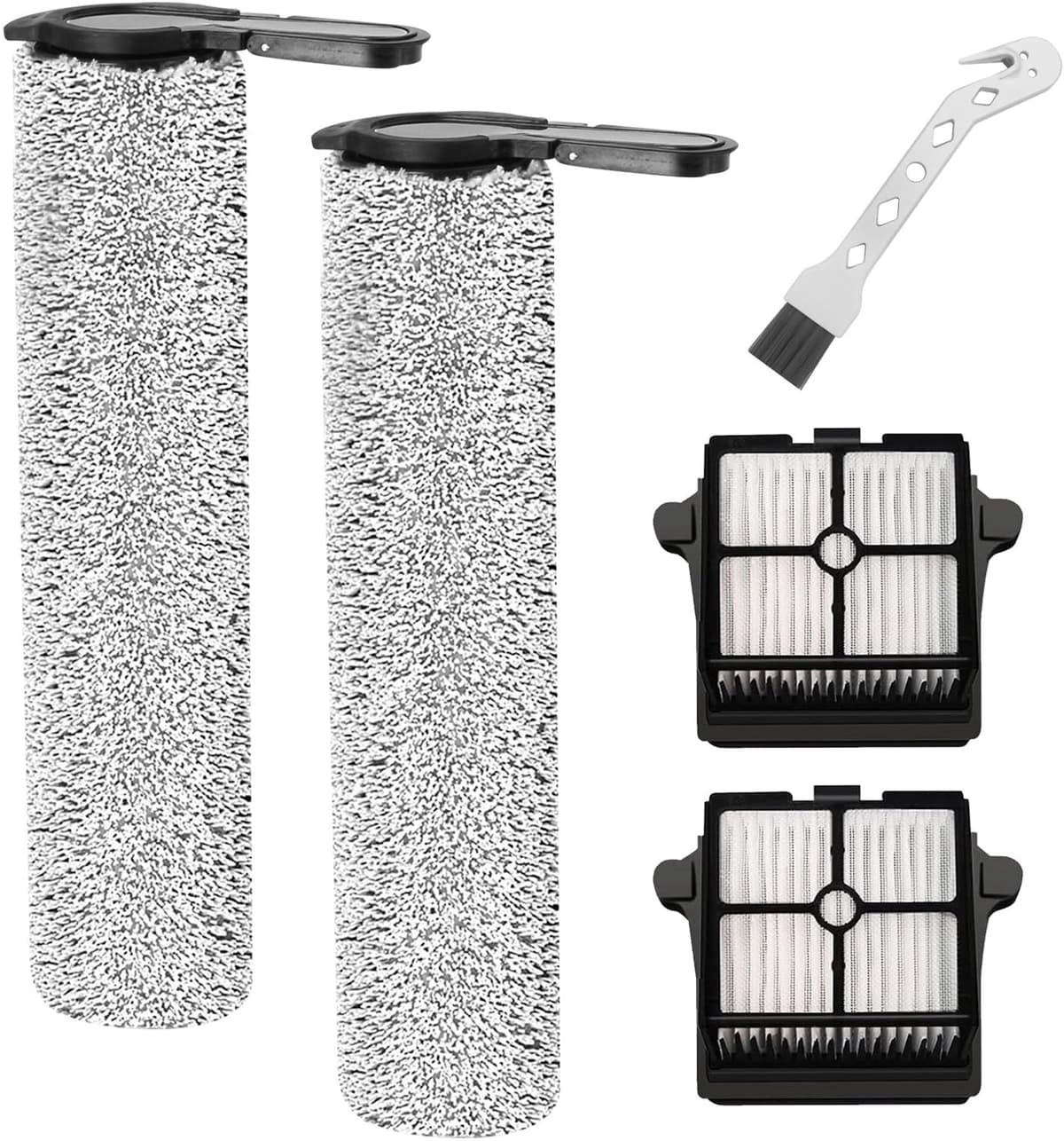 Borstelroller en filter set - 2 rollen + 2 filters + reinigingsborstel — afbeelding 1