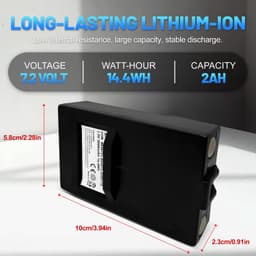 Stofzuigeraccu - 7,2 V - 2000 mAh - Ni-MH — thumbnail 5