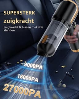 Draadloze Handstofzuiger - Mini - Accu Stofzuiger met Borstelloze Motor - Voor Auto en Thuis — thumbnail 2
