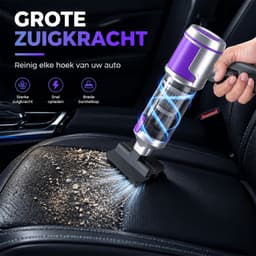Draadloze handstofzuiger voor auto en huis, 18000Pa zuigkracht, 3 standen, 6000mAh accu en meerdere verwisselbare zuigmonden, compacte snoerloze stofzuiger voor diverse oppervlakken — thumbnail 2