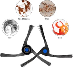 SnelShoppen - 10 Stuks Vervangende Zijkantenborstels voor Robotstofzuiger - Geschikt voor ECOVACS DEEBOT X2 Omni/X2 Pro/X2 - Accessoire Kit voor Optim — thumbnail 2