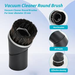 Dailygoods- Stofzuigerborstel Roterend - Universeel - Meubelborstel - 35 mm - 2 Stuks - Robuuste Kunststof - 360 Graden Draaibaar - Reinigingsborstel — thumbnail 4
