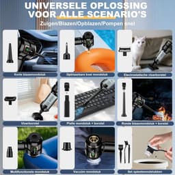 Handstofzuiger accu - Draagbare reiniger - Auto en huis - 4-in-1 functies - 28.000 PA - Zwart — thumbnail 4