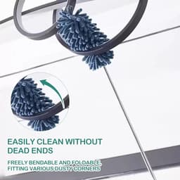 Stofmagnet Set - Plumeau - Huishoudelijk Schoonmaken - Telescopische Steel - 6 Delig - Groen Blauw — thumbnail 3