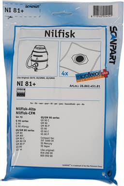 Scanpart stofzuigerzakken 4 stuks - Geschikt voor Nilfisk GA70 GM80 GM90 GS80 GS90 - Inclusief 1 filter - Alternatief — thumbnail 4