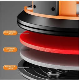 Elektrische Zuignap - Vacuümheffer Zuigglas - Materiaal Verplaatsen - 20cm Vergrote Zuigmond - 200 kg Zuigkracht - Zwart Oranje — thumbnail 5