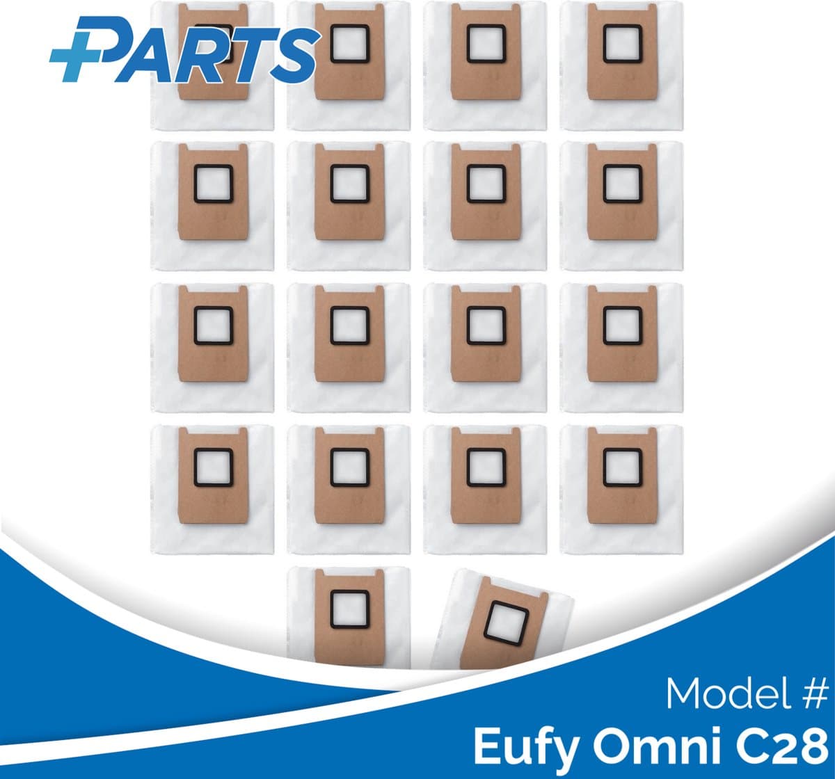 Eufy Omni C28 Stofzakken (18 Stuks, Plus.Parts® alternatief voor T29YQA20) — afbeelding 1