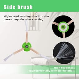 8 stuks Reserveonderdelen - 1 paar rubberen borstel , 2 filters HEPA , 2 zijborstel en 2 vod - Voor iRobot Roomba 860 865 870 880 896 960 966 971 976 980 981 - Voor voor Roomba 800 900-serie — thumbnail 3
