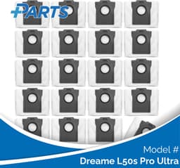 Dreame L50s Pro Ultra Stofzakken (20 Stuks, Plus.Parts® alternatief voor RDB8) — thumbnail 1