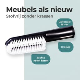Cheqo® Meubelborstel - Stofzuigerborstel - Plumeau - Opzetborstel - Meubelzuigmond - Stofzuigermondstuk - Stofzuiger Opzetstuk - Bekledingszuigmond - Stofborstel - Stofzuigeraccessoire - Hulpstuk voor Meubels en Bekleding - Universeel — thumbnail 2