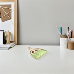 Mini Bureaureinigingsset - Handbezem Stofblik - Snelle Opruimklussen - Compact Draagbaar Ontwerp - 20.5 x 17 cm - Groen — thumbnail 3