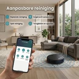 Robotstofzuiger met Dweilfunctie en Laadstation - Airson Pro Clean - Dweilrobot met App & Afstandsbediening - Geschikt voor Huisdieren en Tapijt — thumbnail 5