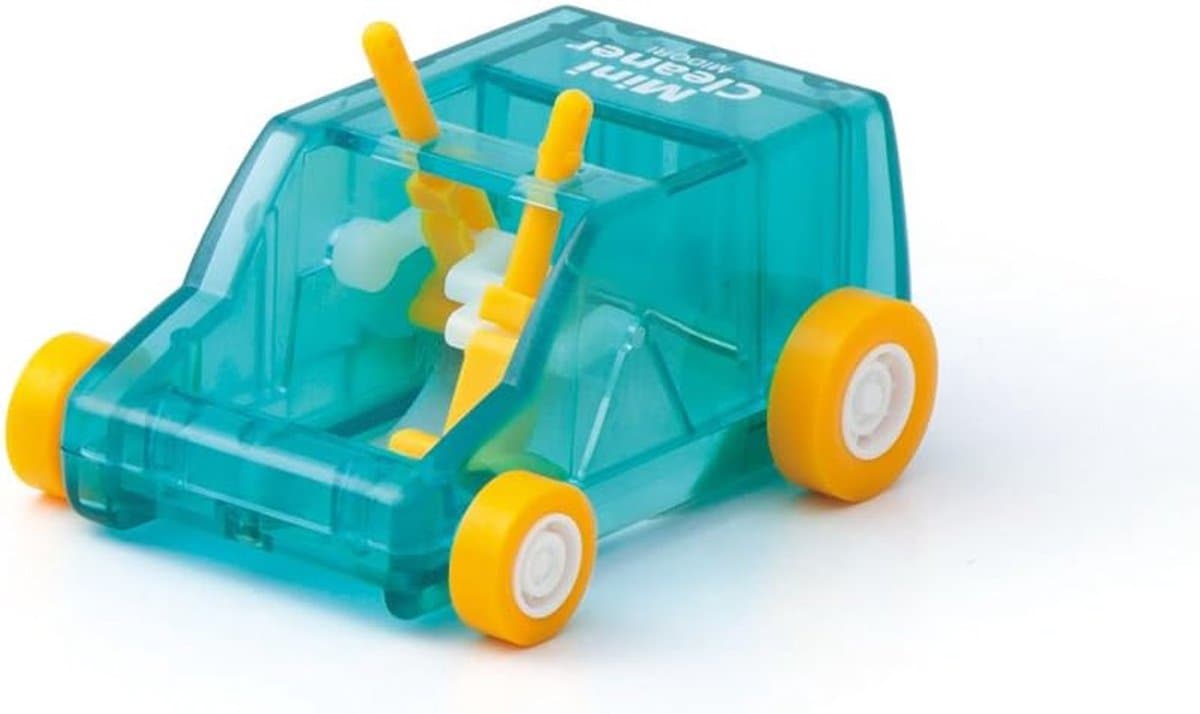 Veegschep Auto - Mini Cleaner - Bureau Schoonhouden - Verzamelt Rubber Spaanders - 35 x 46 x 58 mm - Blauw — afbeelding 1